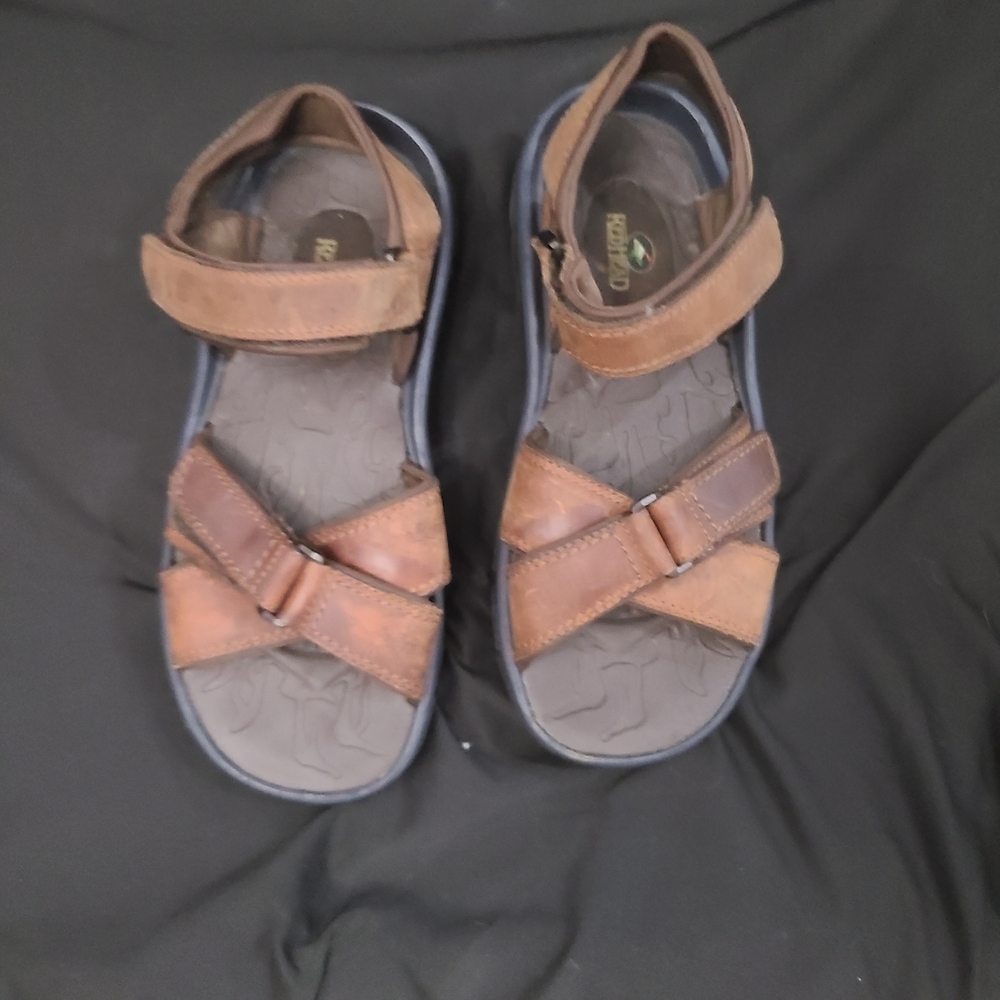 Redhead Men's Hiking Sandals Brown Leather Straps Size 9